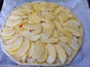 tarte aux pommes avant cuisson