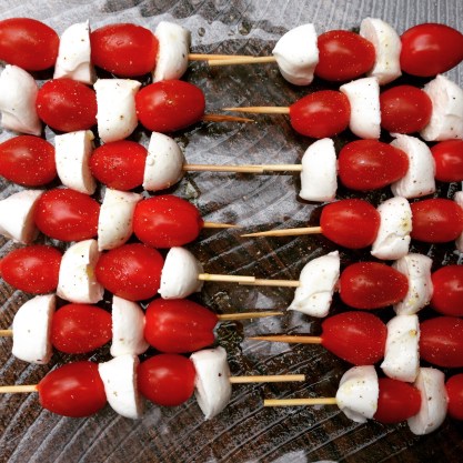 Brochettes Tomates-Mozzarella